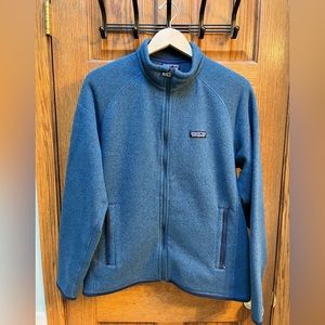 Mens Patagonia Blue Better Sweater Full Zip Fleece Jacket Sz. M